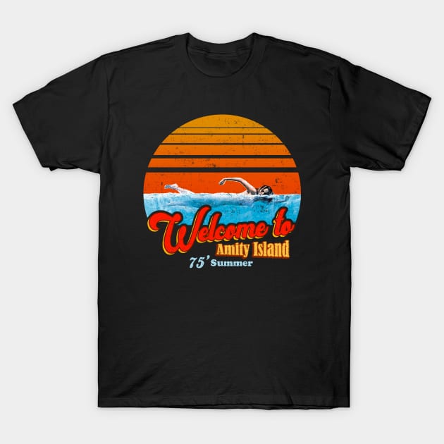 Welcome to Amity Island T-Shirt by OniSide